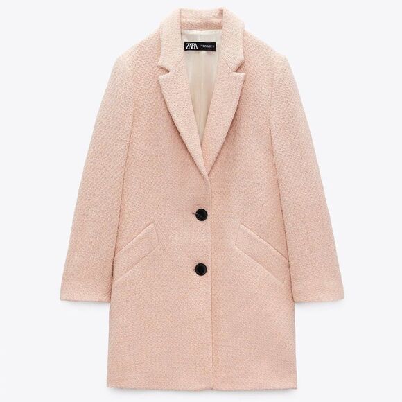 ZARA TEXTURED COAT COTTON BLEND NEW - Picture 4 of 7